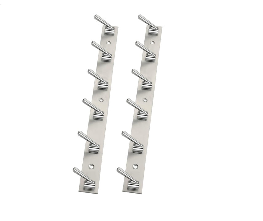 6-Pin Stainless Steel Wall Hook (Pack of 2)